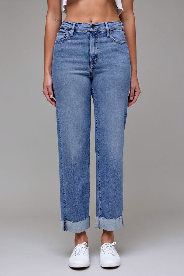 Hidden Ella High Rise Classic Straight Jeans with Cuff