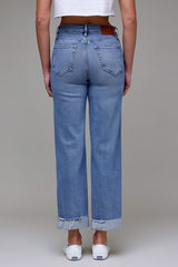 Hidden Ella High Rise Classic Straight Jeans with Cuff