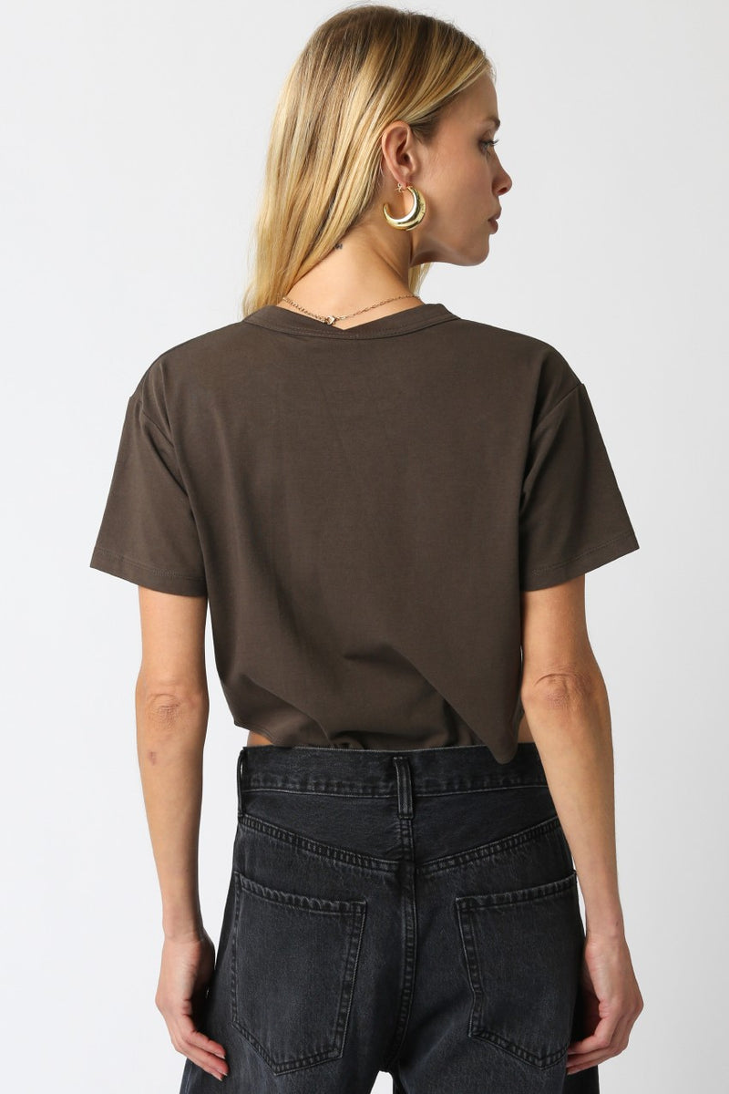 back to basics relaxed fit bodysuit-brown