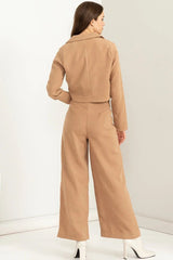 down to business blazer set - tan