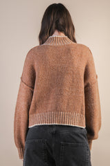 too cool for school knit sweater- mocha
