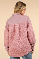 stay blushing quilted shacket