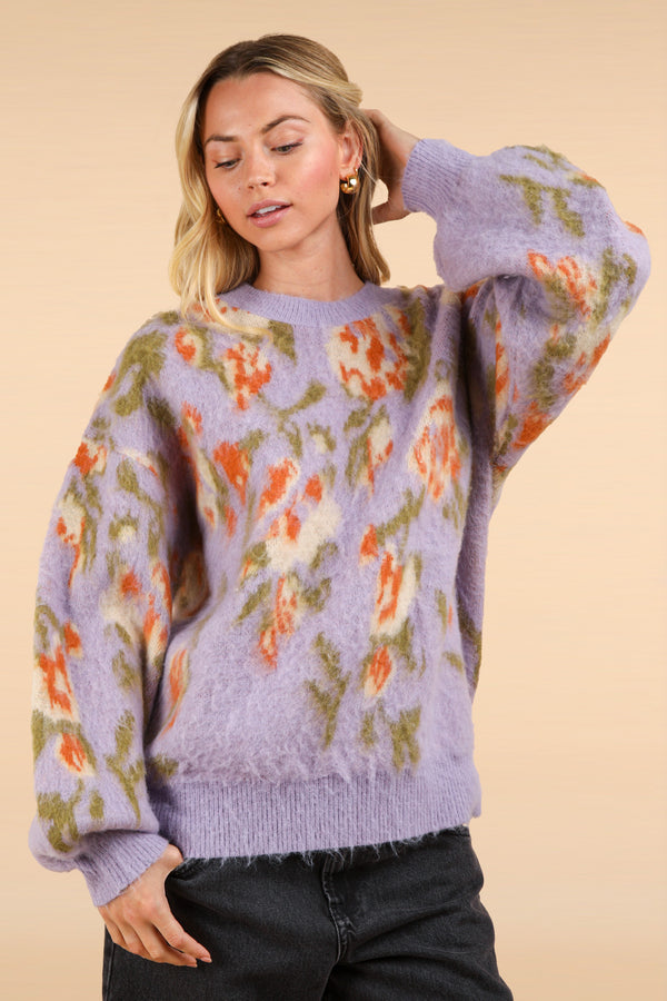 lavender fields sweater