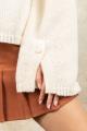 cream button collar sweater