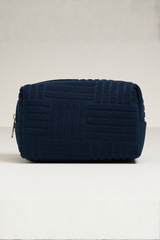 Luxe Terry Travel Pouch -Navy