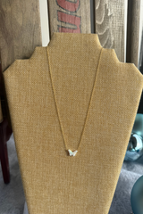 opal butterfly 14k gold filled necklace