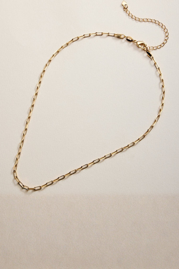 Gold Filled Paperclip Necklace