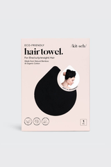 Kitsch Quick Dry Hair Towel - Eco Black