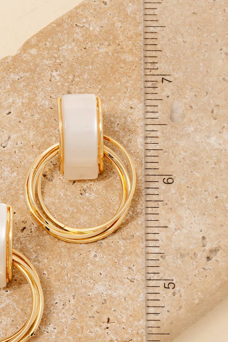 gold irridescent hoops