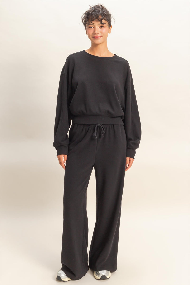 oh so soft relaxed fit sweatshirt- black