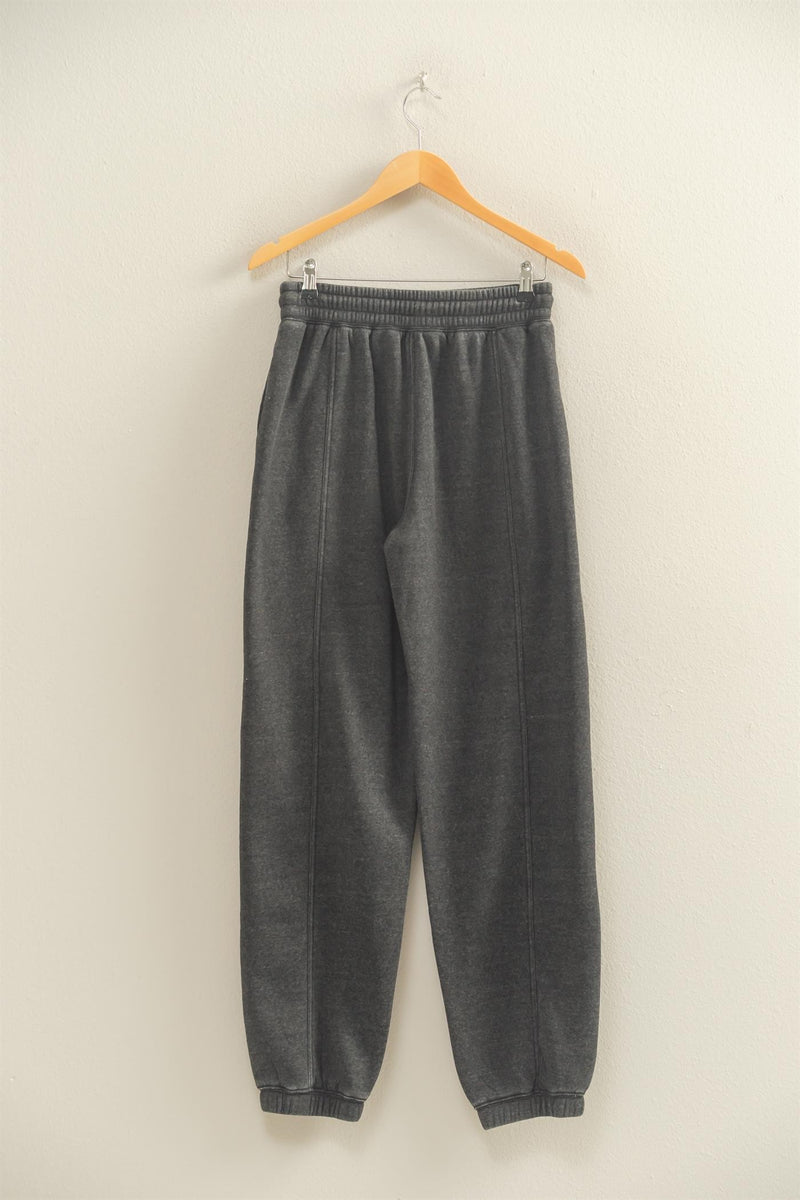 keep it casual jogger sweat set- black