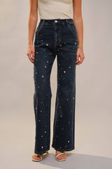 Charmed High Waist Wide Leg Denim Jeans