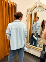 risky business oversized denim shirt