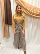 holiday houndstooth jumpsuit