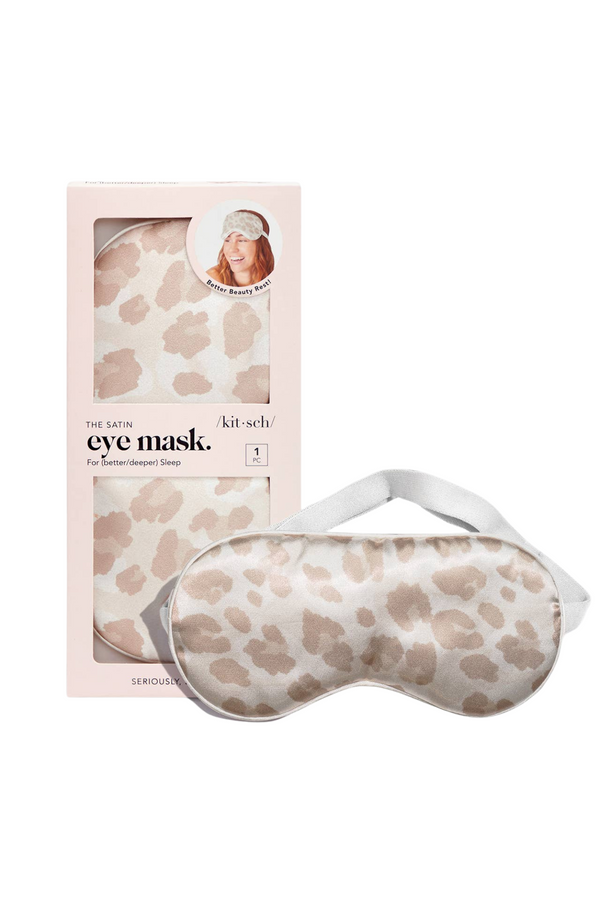 Satin Sleep Eye Mask - Leopard