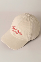 new york social club baseball hat - beige/red