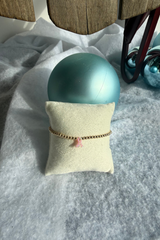 breast cancer awareness pink ribbon 14K gold filled bracelet