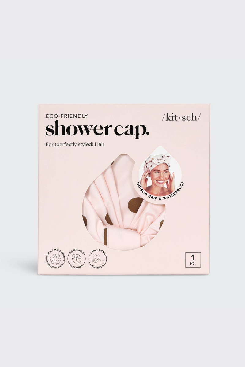 Kitsch Luxury Shower Cap - Blush Dot