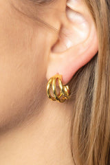 3 ring post earring - Gold