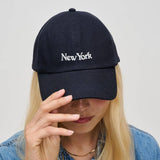 New York Embroidered Hat Baseball Cap: Navy