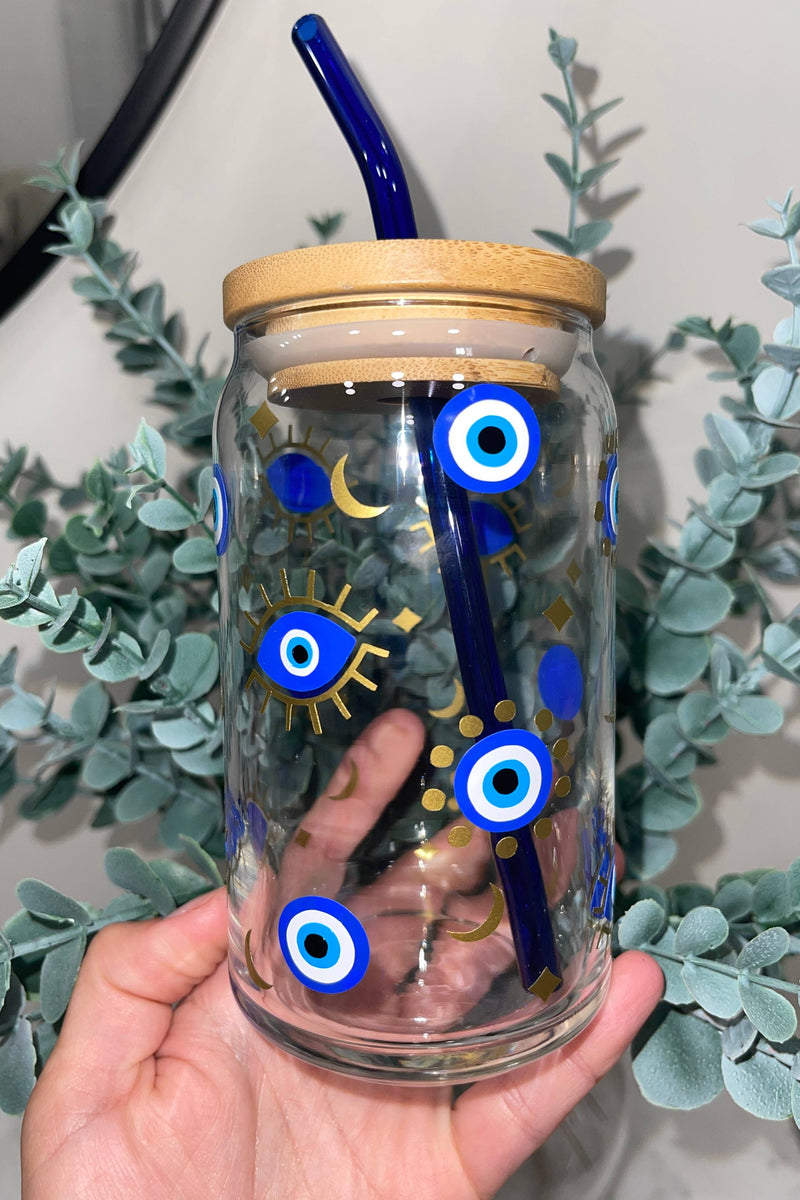 Evil Eye Can Glass 16 oz