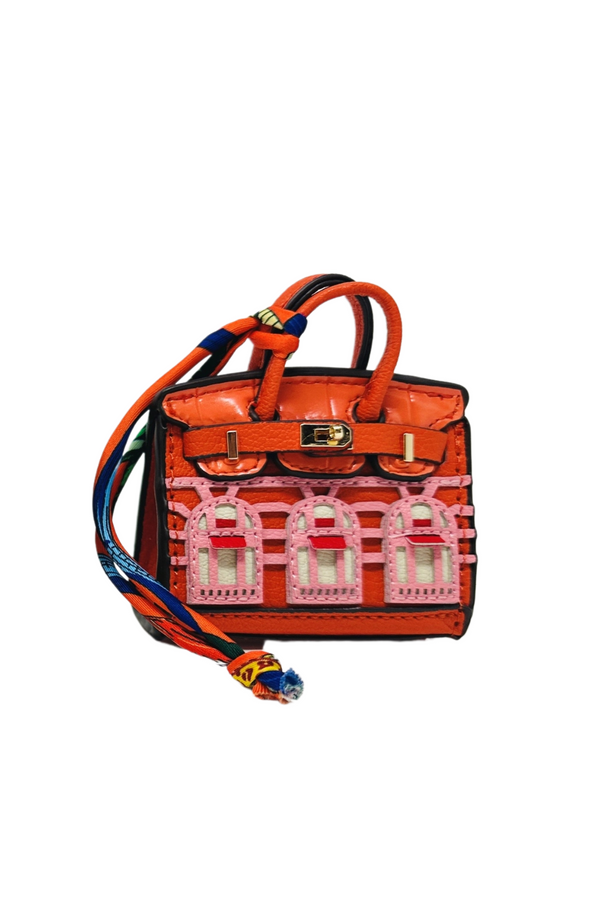 mini ritz handbag charm - orange