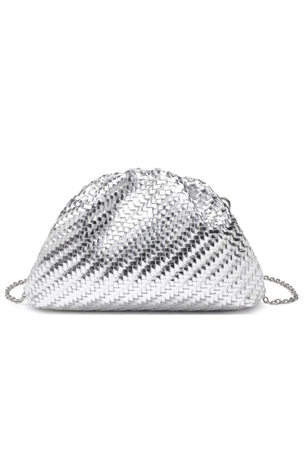 van der woodsen clutch- silver