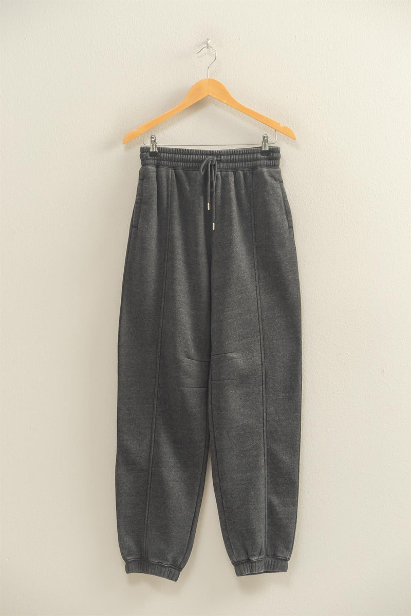 keep it casual jogger sweat set- black