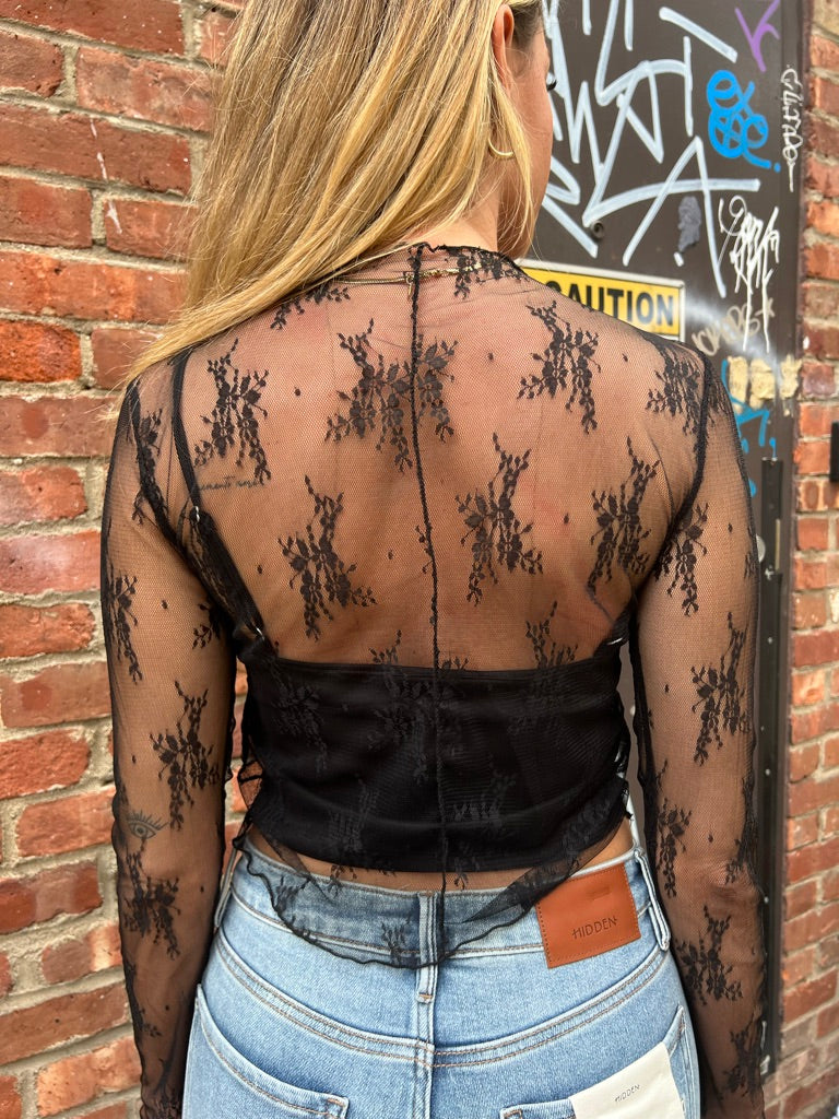 in a mood lace top