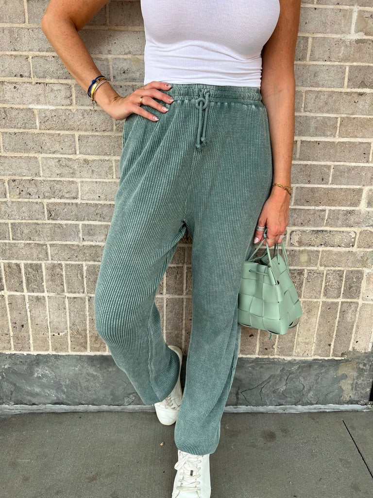 sunday funday sweatpants - grey green