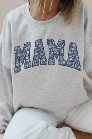 floral mama graphic sweatshirt