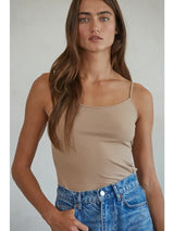 everyday seamless cami - almond