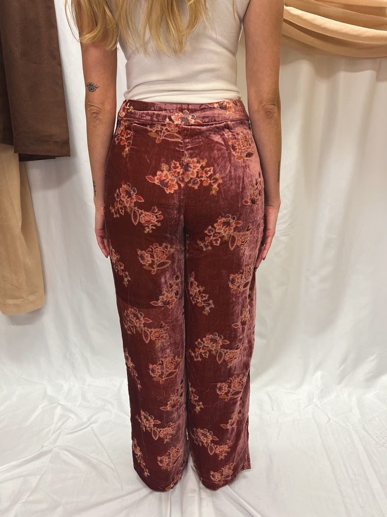 top of the list crushed velvet pants
