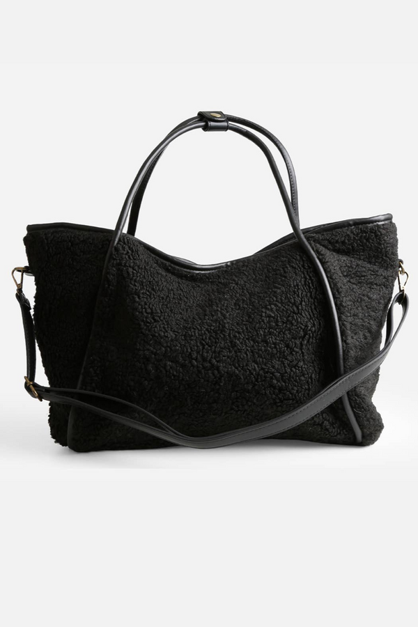 montana sherpa shoulder bag - black