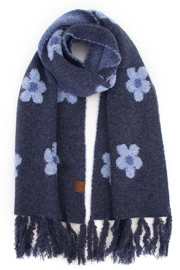 daisy chain scarf - navy