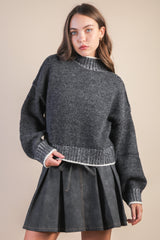too cool for school knit sweater- black