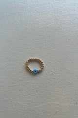 azure evil eye ring