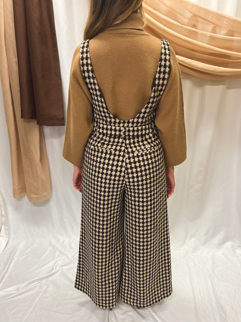 holiday houndstooth jumpsuit