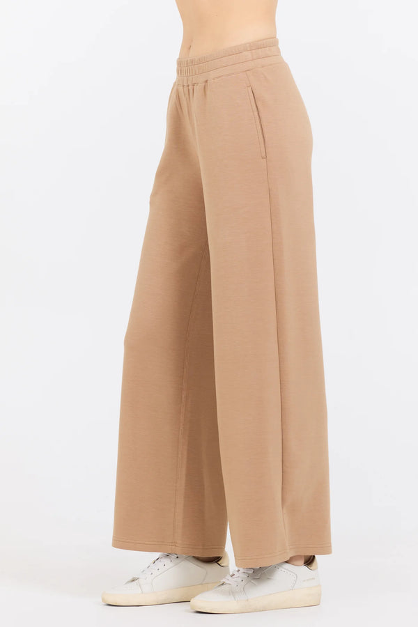 caramel cloud fleece flare pant