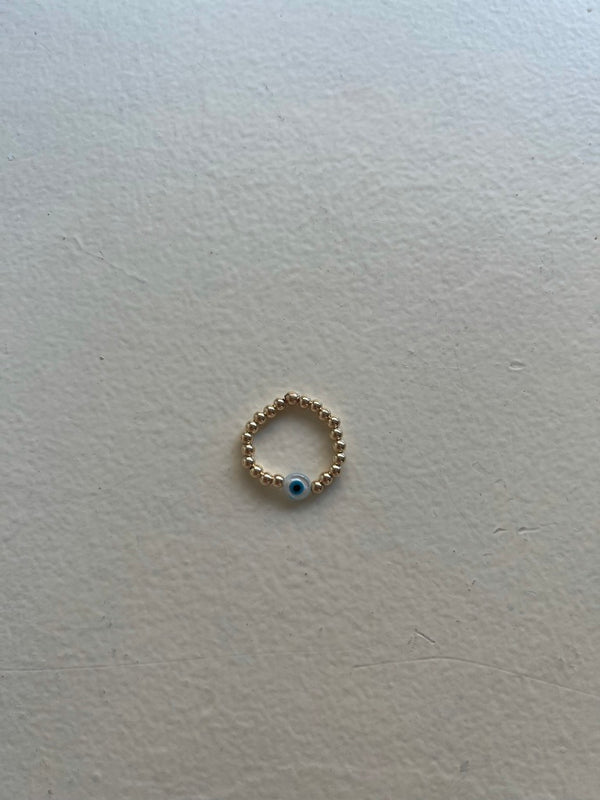 opal evil eye ring