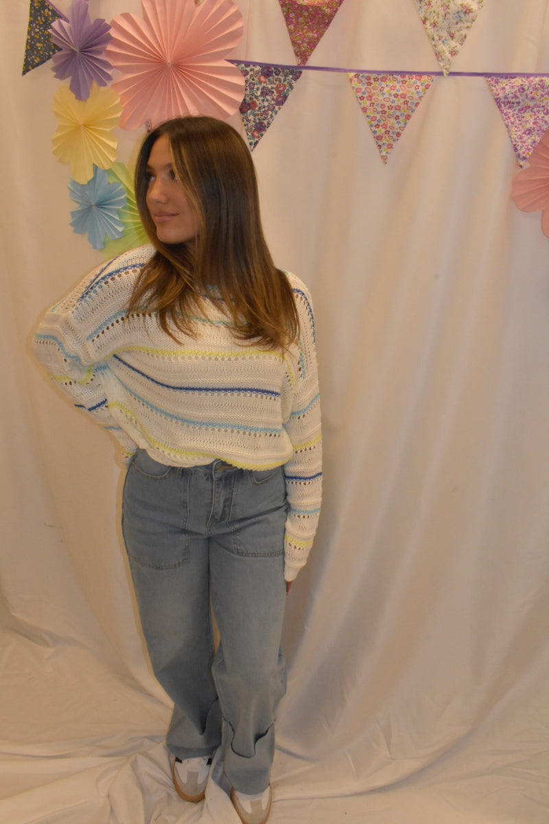 blue raspberry twist knit sweater