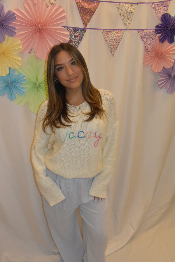 vacay time knit beach sweater