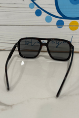 tortie dark tinted square sunglasses