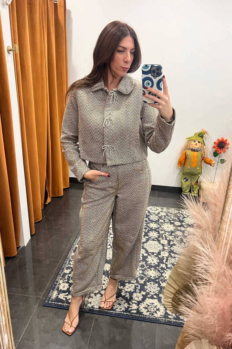 so chic herringbone barrel pants