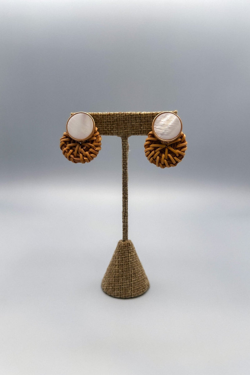 wicker woven earrings