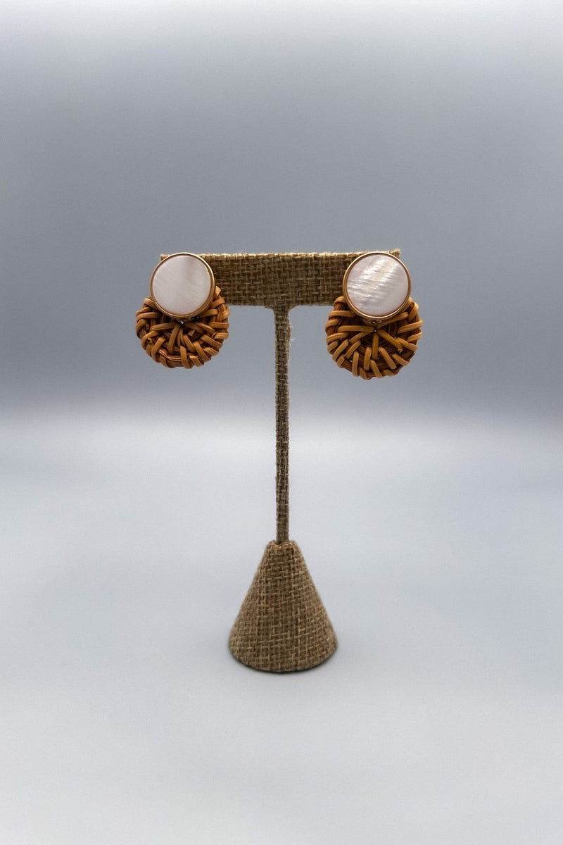 wicker woven earrings