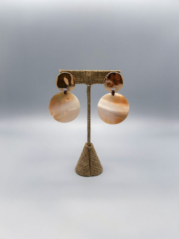 metallic seashell earrings