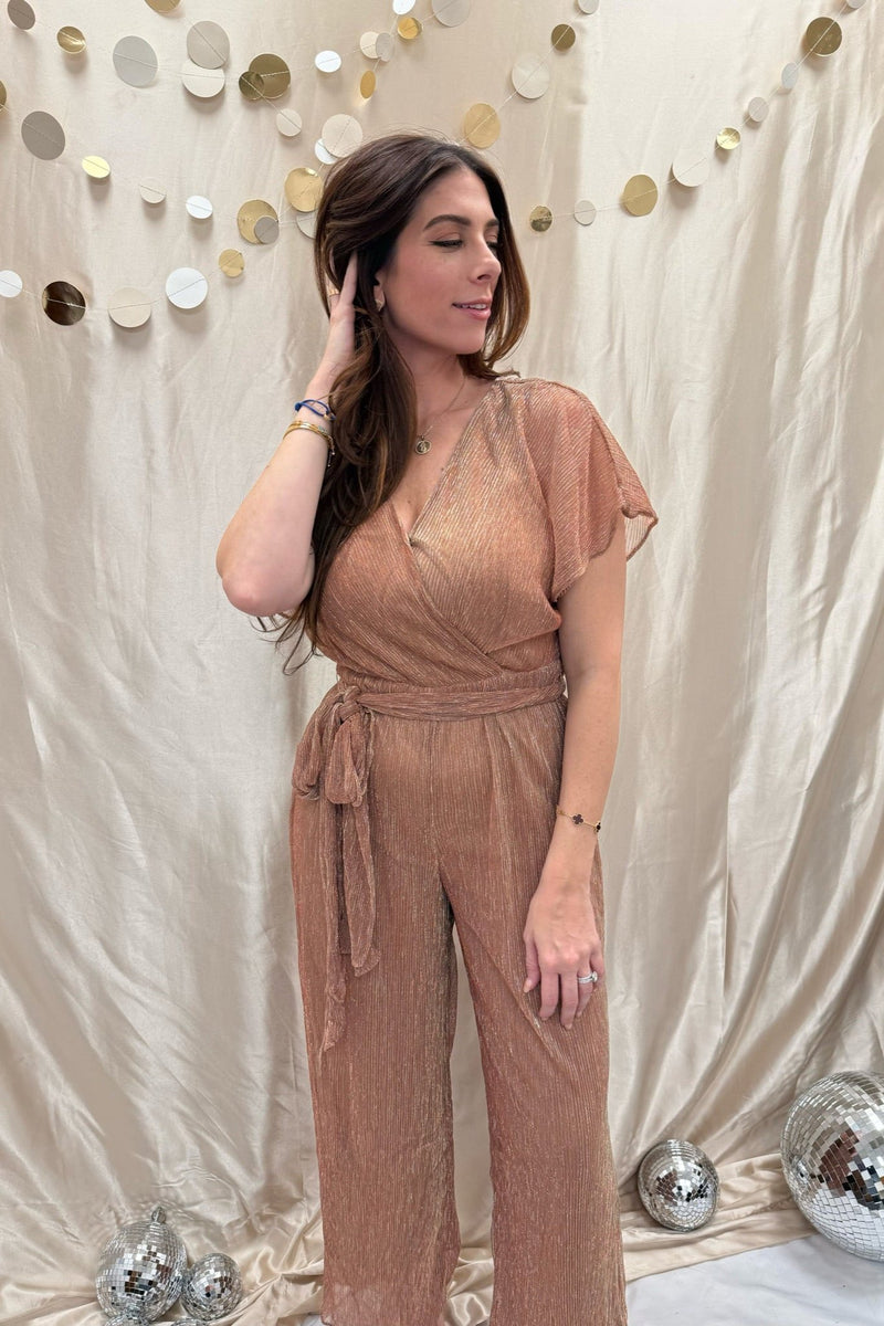 dancing queen metallic jumpsuit