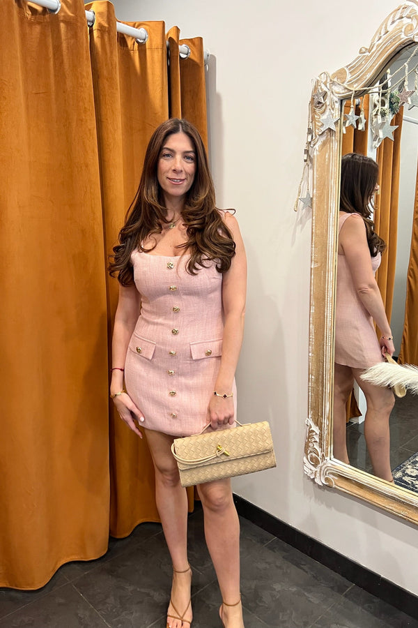 waldorf square neck mini dress