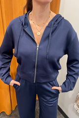 collegiate navy cloud fleece zip up